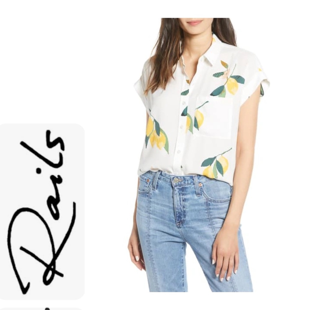 Rails Whitney top in Lemon Grove print